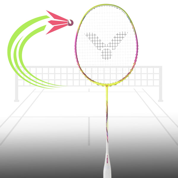 Victor Auraspeed 70 F Unstrung Badminton Racquet – 4U5 Lightweight Unstrung Racket in Romantic Powder for Speed, Control & Fast Reaction Play