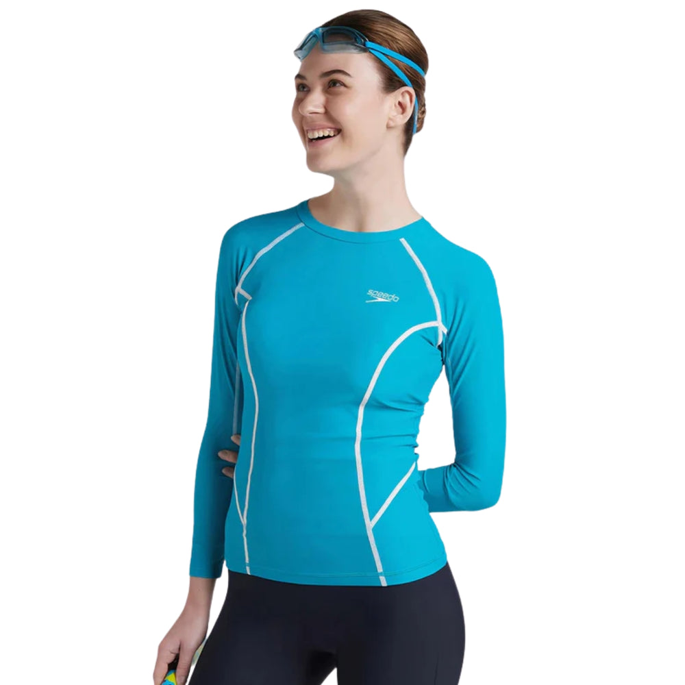 Speedo AF Solid LS Rash Top – Women’s Long Sleeve Swim Top - Best Price online Prokicksports.com