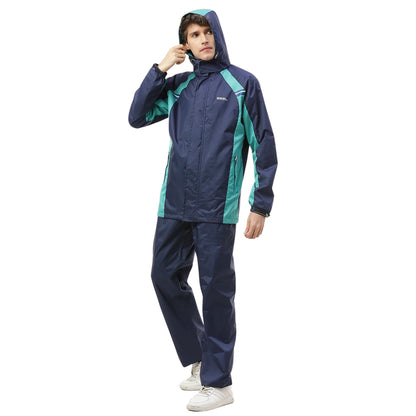 Zeel JS508 Go‑Hike Men’s Waterproof Rain Suit (Jacket + Pant) Breathable, Windproof & PVC-Coated Sealed-Seam Design with Reflective Accent - Best Price online Prokicksports.com