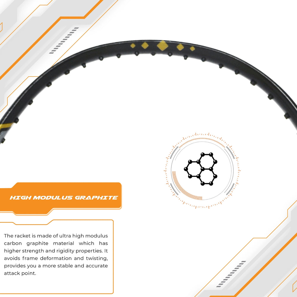 Apacs Finapi 232 Xtra Power Unstrung Badminton Racquet | Lightweight Graphite Frame | High Tension | Powerful Smash Control | Ideal for Intermediate & Advanced Player - Best Price online Prokicksports.com