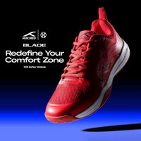 HUNDRED Blade Badminton Shoes (Non-Marking) | Multi-Sport Court Shoes | Lightweight Gum Rubber Sole | Indoor Sports – Badminton, Squash, Table Tennis, Volleyball & Basketball - Best Price online Prokicksports.com