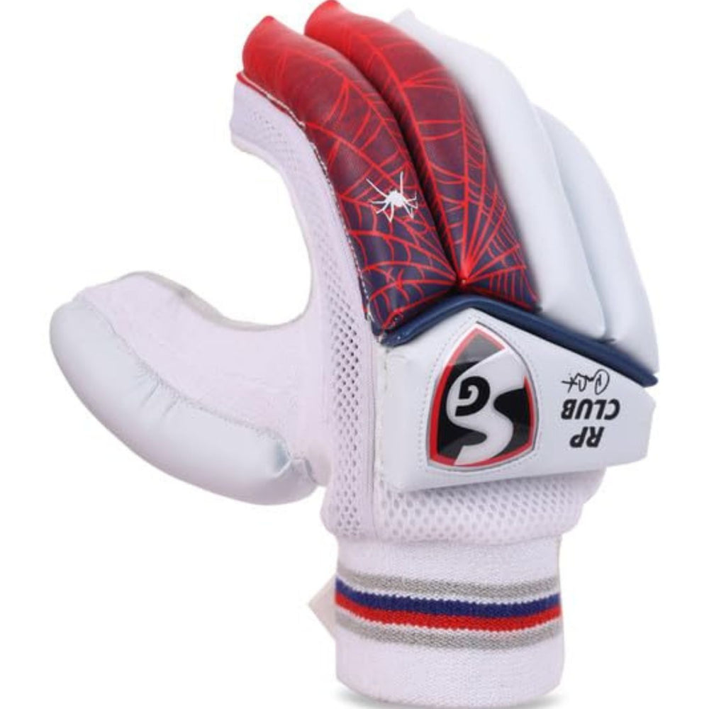 SG RP Club Batting Gloves (Left Hand) | Premium PU Leather Palms | Reinforced Finger Protection | Breathable Mesh Back - Best Price online Prokicksports.com