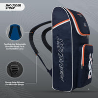 DSC Krunch Club Cricket Kitbag, Navy – Medium Duffle Kit Bag, Polyester & PU, Full Foam Padding, Front-Top Access, Multiple Pockets - Best Price online Prokicksports.com