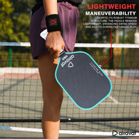 Airavat Ionix 7414 Pickleball Paddle | Carbon Fiber Surface | Polymer Core | USAPA Approved | Lightweight Design | Vibrant Cyan Color - Best Price online Prokicksports.com