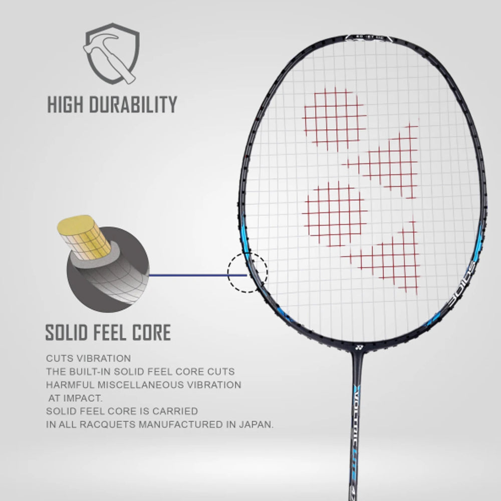 Yonex Voltric Lite 47i Badminton Racquet | Graphite, Nanometric Technology, Ultra-Thin Shaft, Solid Feel Core, Lightning-Fast Head Speed, Control & Power