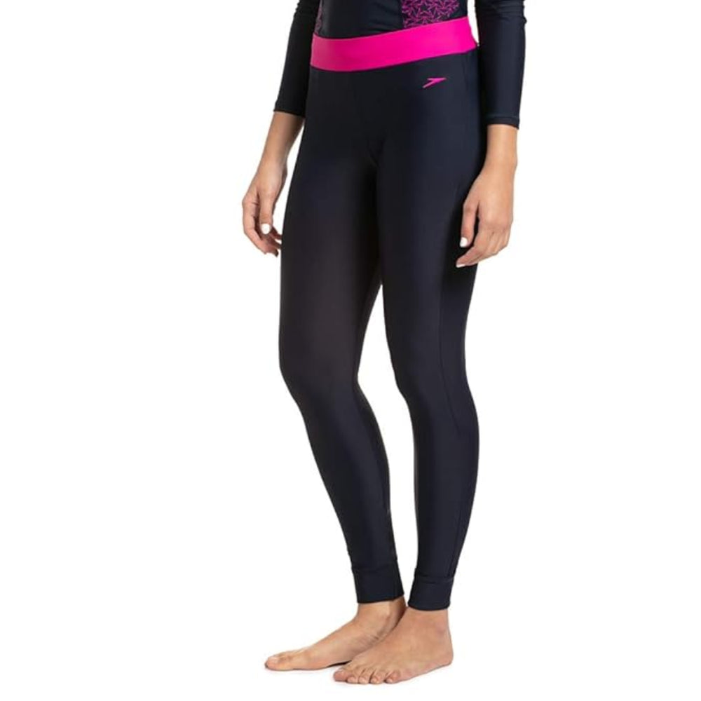 Speedo AF Active Legging, True Navy/Electric Pink | Stretchable Swim Leggings with Chlorine-Resistant Fabric & Comfortable Fit - Best Price online Prokicksports.com