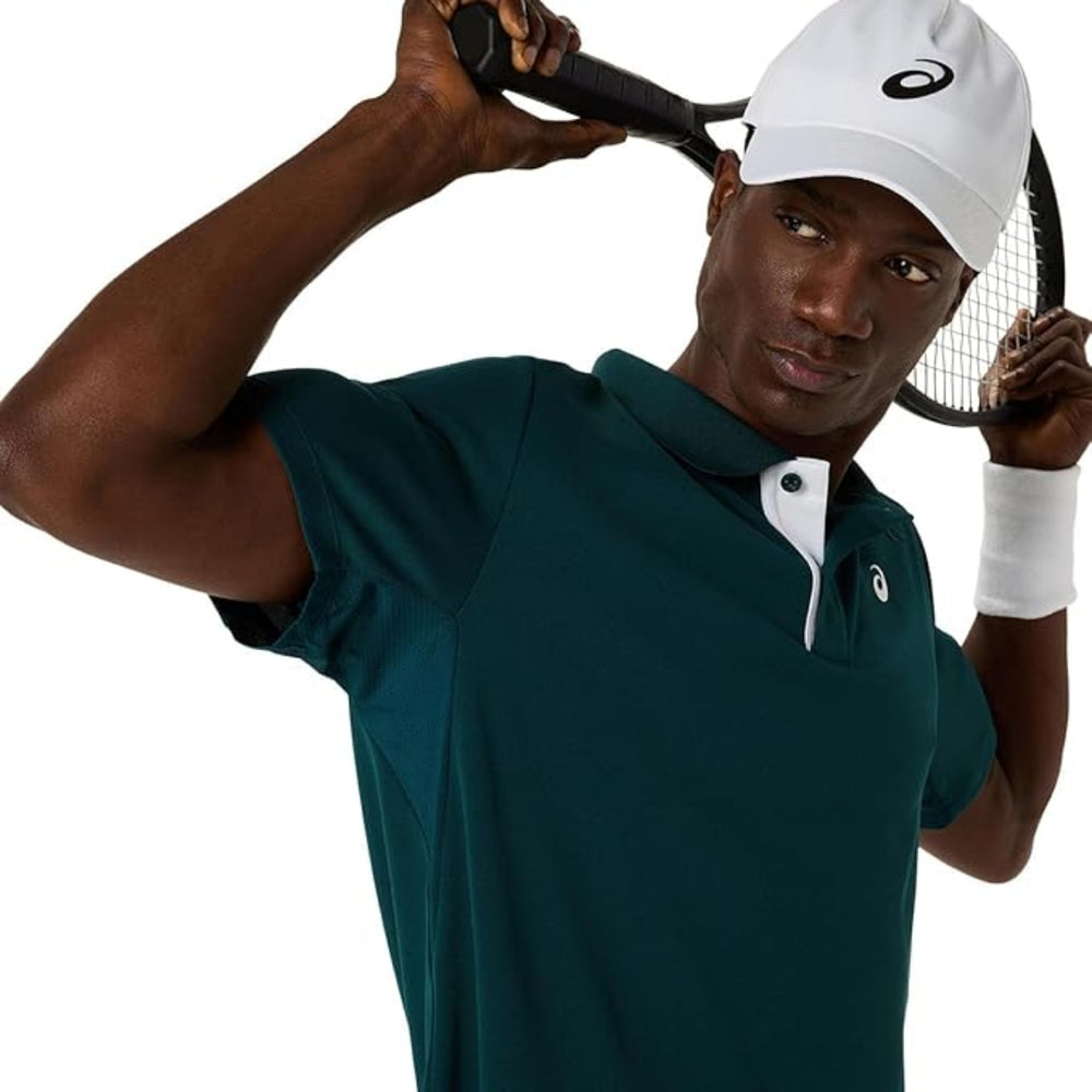 ASICS Court Polo Men T-Shirt Roundneck | Breathable & Stylish Sports Polo Tee - Best Price online Prokicksports.com
