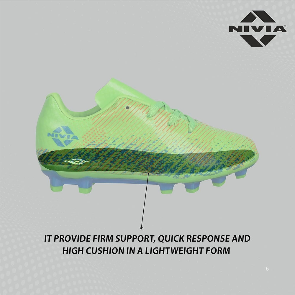 NIVIA Encounter 9.0 Kids Football Shoes – Synthetic Upper, Rubber Stud Sole, EVA Insole | Lightweight Comfort, Grip & Stability for Young Players - Best Price online Prokicksports.com