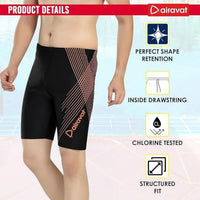 Airavat Surf 1505 Men's Swimming Jammer – Polyester, 360° Stretch, UV Protection, Anti-Chafe, Chlorine Resistant - Best Price online Prokicksports.com