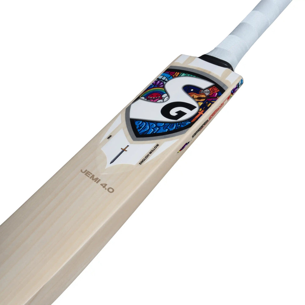 SG Jemi 4.0 English Willow Cricket Bat - SH | Lightweight Profile with Thick Edges, Mid Sweet Spot & Powerful Stroke Play - Best Price online Prokicksports.com