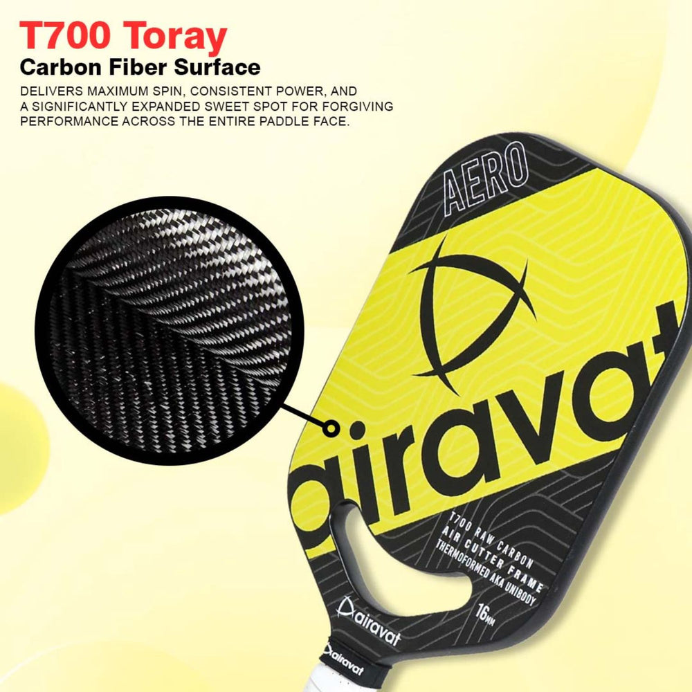 Airavat Aero 7412 Pickleball Paddle | Carbon Fiber Face | Polymer Core | Lightweight & Powerful | USAPA Approved | Tournament-Ready Paddle - Best Price online Prokicksports.com