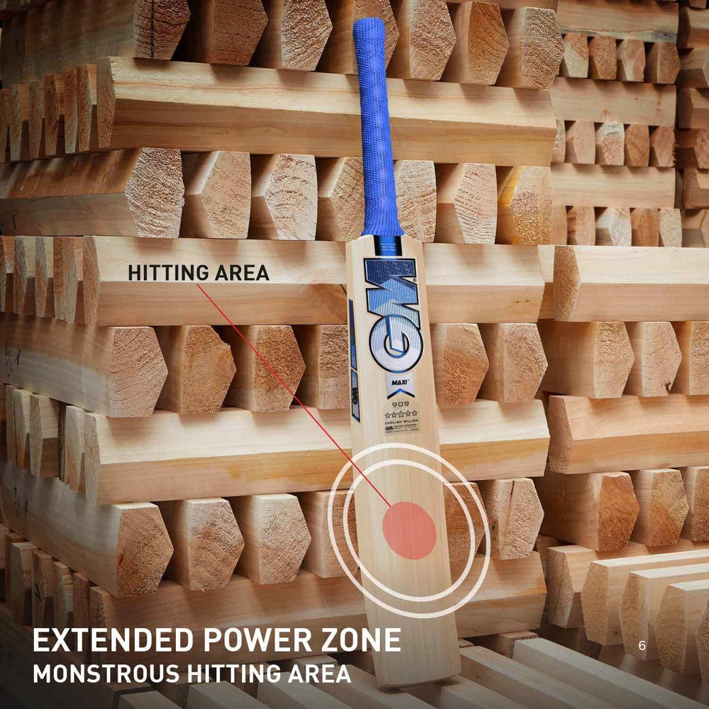 GM Maxi 909 English Willow Cricket Bat – SH (Short Handle), Premium Grade Cricket Bat for Professional Match Play - Best Price online Prokicksports.com