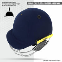DSC Scud MS Cricket Helmet | Fixed Spring Steel Grill, Double Layered Shell | Adjustable Fit | Size S