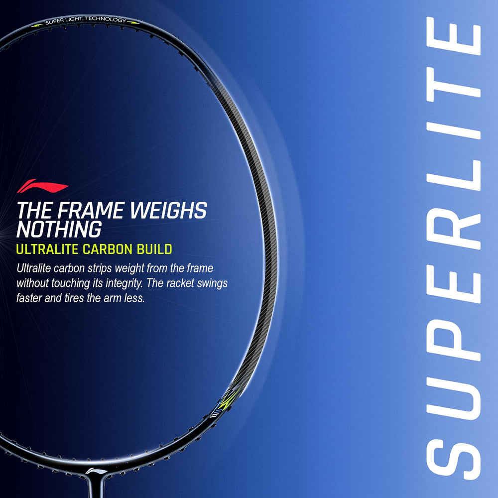 Li-Ning G-Force 6800 Superlite Unstrung Badminton Racquet, 5U G6 | Head Heavy, Flexible Shaft, Dynamic Optimum Frame