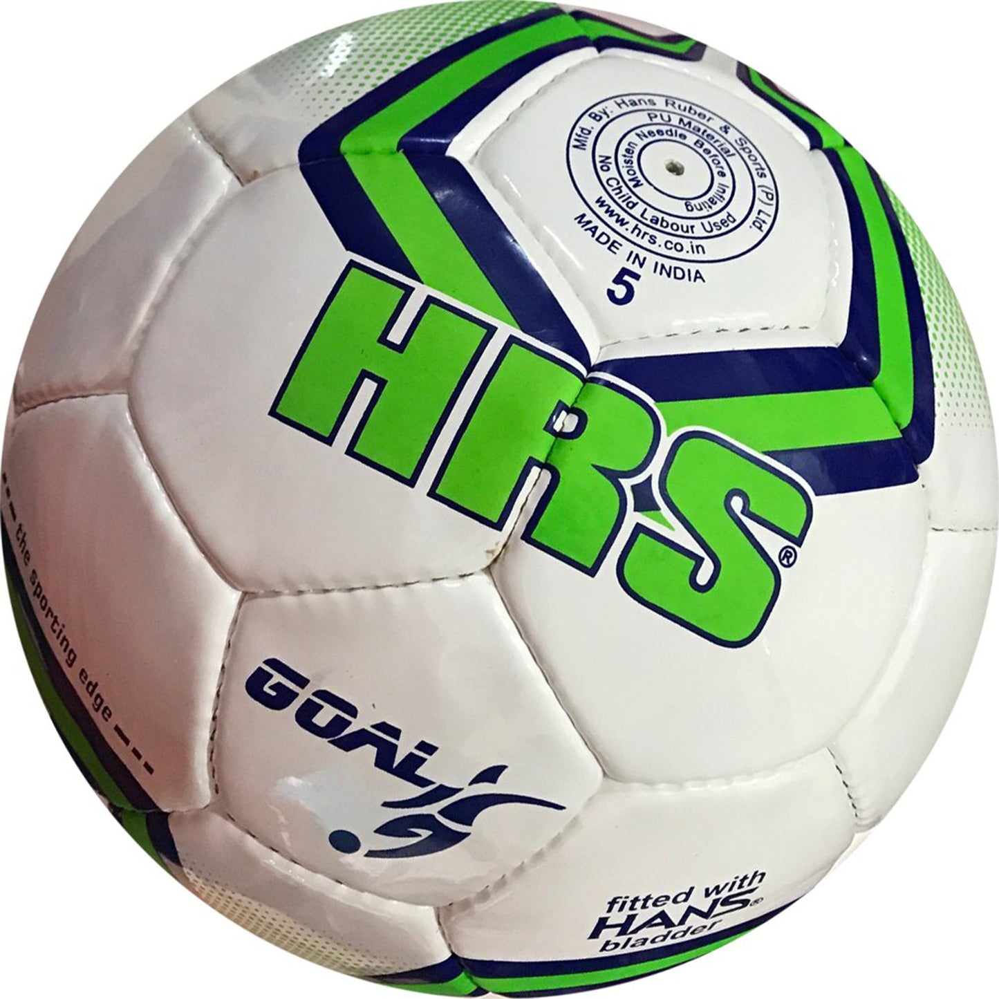 HRS Goal Imported PU Professional Match Football - Size 5 (Green/Blue) - Best Price online Prokicksports.com