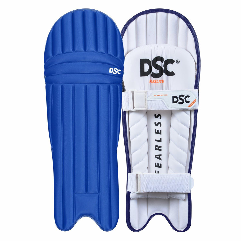 DSC Flex Lite Moulded Cricket Batting Leg Guard | Lightweight Batting Pads, Adjustable Straps | Men's RH