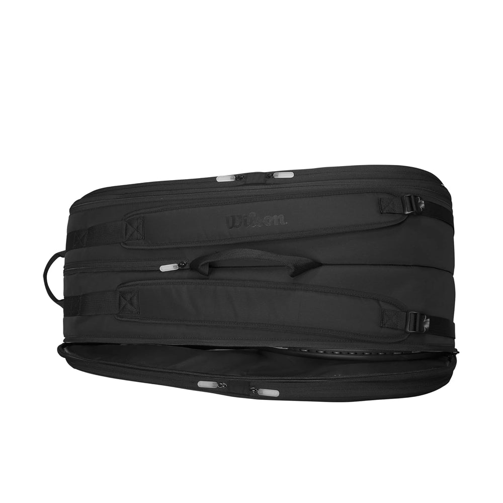 Wilson Noir Tour 12PK Racquet Bag – WR8029701001 - Black | Premium Tennis Bag for 12 Racquets | Sleek Design, Thermoguard Protection & Ample Storage - Best Price online Prokicksports.com