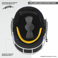 DSC Scud MS Cricket Helmet | Fixed Spring Steel Grill, Double Layered Shell | Adjustable Fit | Size S