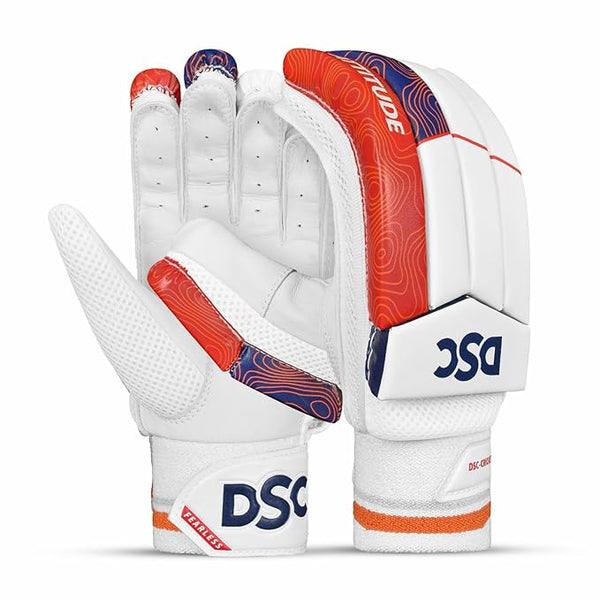 DSC Attitude Left Hand Batting Gloves for Men – Lightweight, Durable Cricket Gloves with High Protection, Grip and Breathability for Batsmen