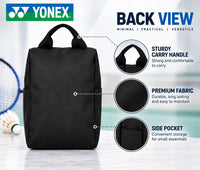 Yonex SUNR 2245 Sports Shoe Bag | Lightweight Polyester Carry Bag, Zippered Main Compartment, Top Carry Handle, Compact Footwear Storage for Badminton, Court & Training Shoes