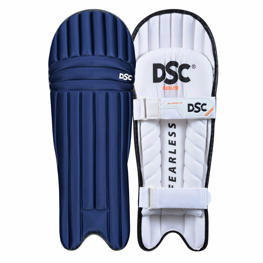DSC Flex Lite Moulded Cricket Batting Leg Guard | Lightweight Batting Pads, Adjustable Straps | Men's LH