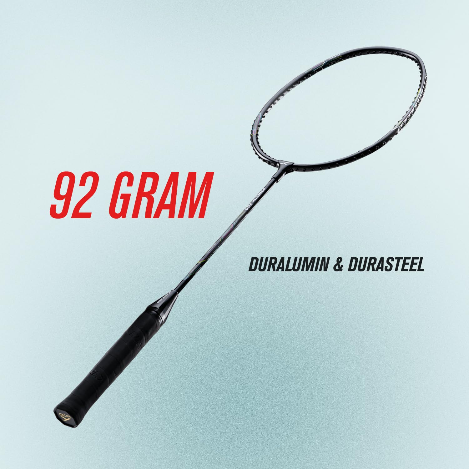 HUNDRED Powertek 200 Strung Badminton Racquet | Lightweight 95g | Head-Heavy Balance | Flexible Shaft | G5 Grip | Ideal for Intermediate Players - Best Price online Prokicksports.com