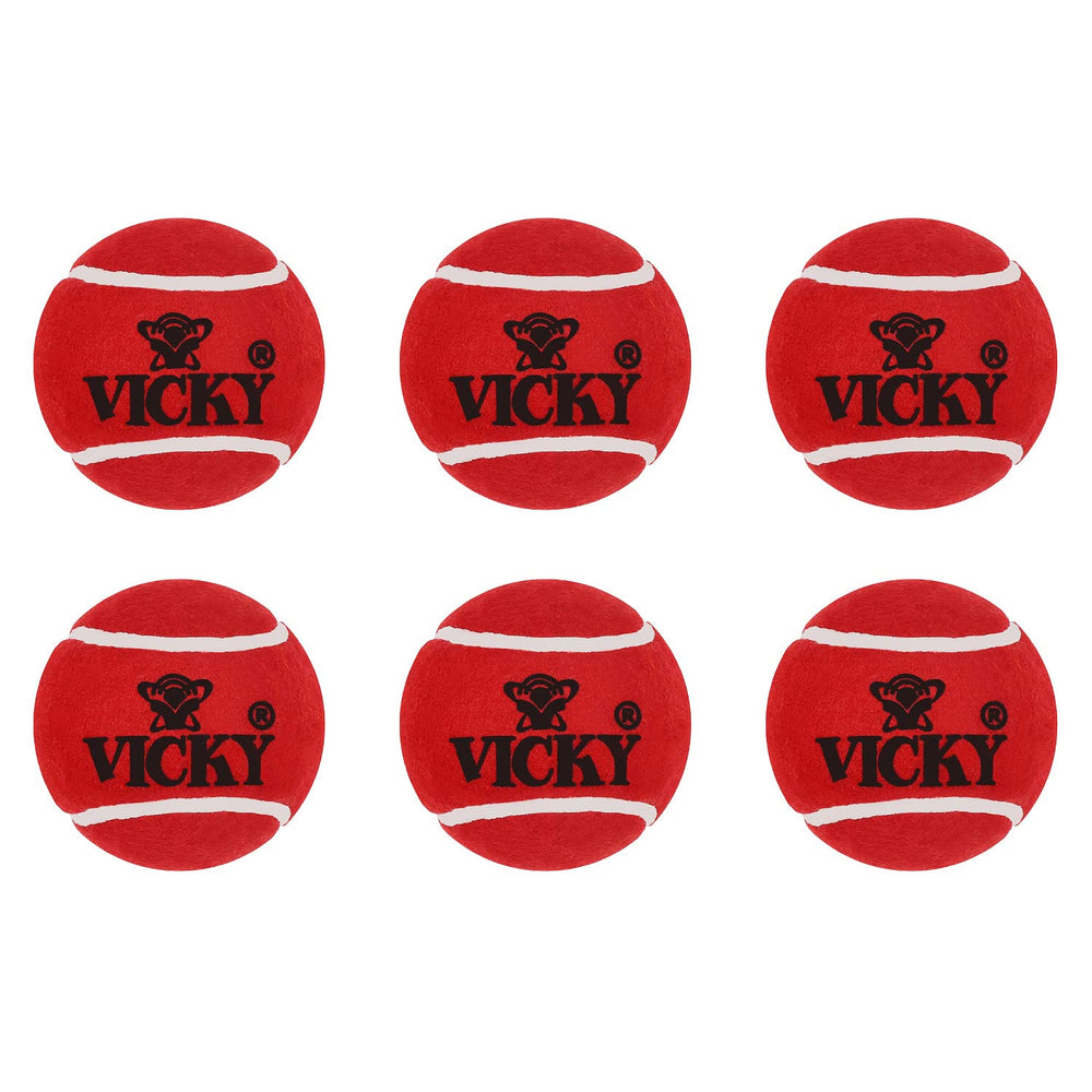 Vicky Cricket Tennis Ball, Maroon - 30 Box (6 Balls Per Box) - Best Price online Prokicksports.com