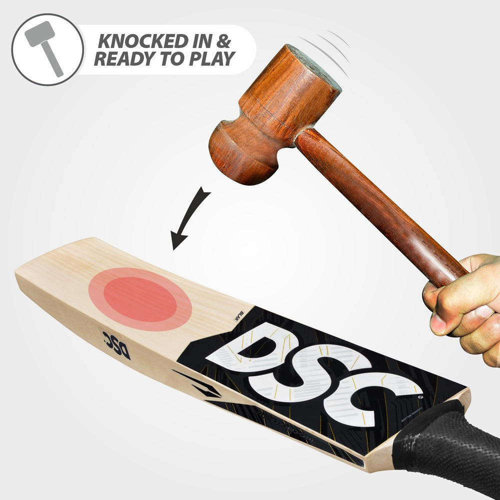 DSC Blak 77 Kashmir Willow Cricket Bat | Size 6 | Extended Power Zone, Cushioned Grip | Handcrafted - Best Price online Prokicksports.com