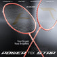 HUNDRED Powertek Star (2 Strung Rackets + 2pc Nylon Shuttlecocks), 16-18 LBS - Best Price online Prokicksports.com