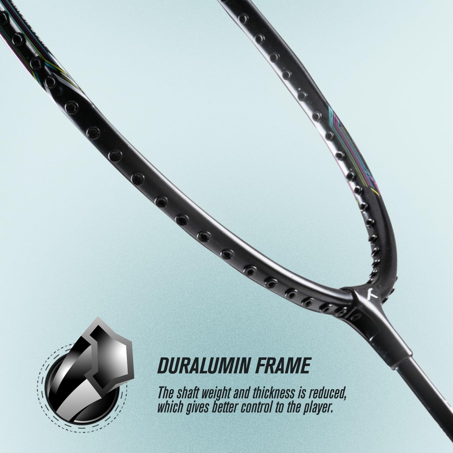 HUNDRED Powertek 200 Strung Badminton Racquet | Lightweight 95g | Head-Heavy Balance | Flexible Shaft | G5 Grip | Ideal for Intermediate Players - Best Price online Prokicksports.com