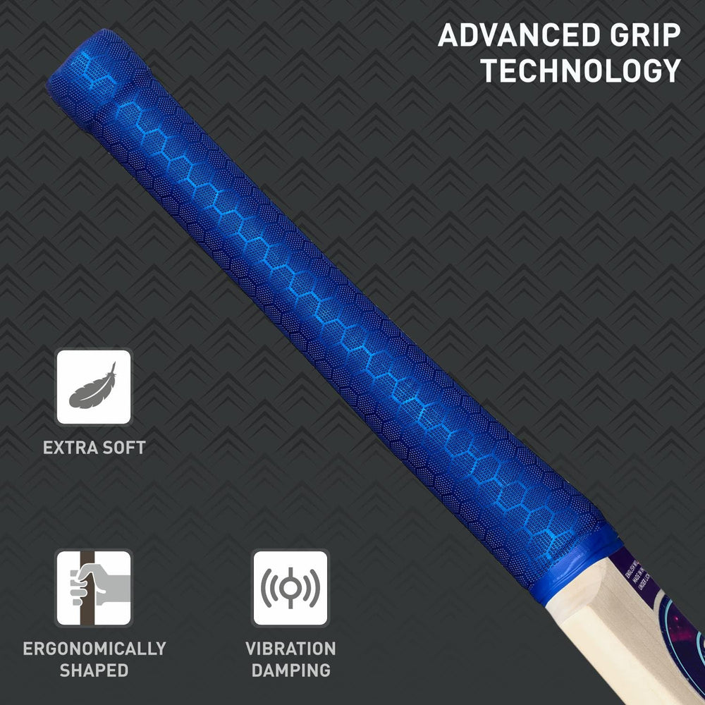 GM Galaxy 333 English Willow Cricket Bat | Cosmic Purple, Bowed Face Power, Traditional Blade, Leather Ball Cricket, Adult - Best Price online Prokicksports.com