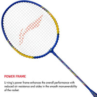 Li-Ning AYPU167-1 Smash XP 70 IV Strung Badminton Racquet with Full Cover (Pack of 2 Rackets), G5 – Violet/Yellow | Durable Aluminum Frame, Pre-Strung Racquets for Beginners - Best Price online Prokicksports.com