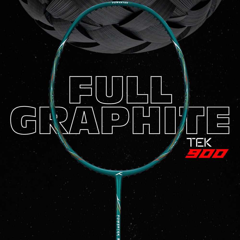 Hundred Powertek 900 Series Full Graphite Badminton Racket | Smash Power Unleashed, Head-Heavy, VaporShaft