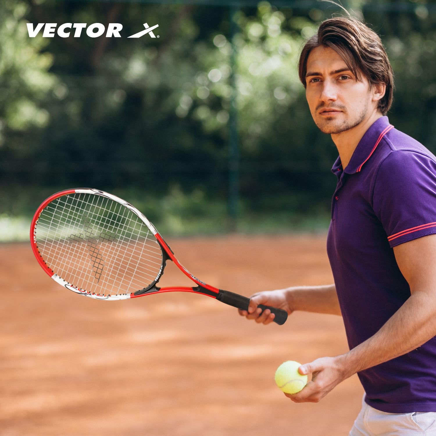 Vector X VXT-520 Senior Strung Tennis Rackets, Super Lightweight Oval Shape Tennis Racquet for Student,Training, Beginners, Outdoor Court Games (27 inch, Full Cover) - Best Price online Prokicksports.com