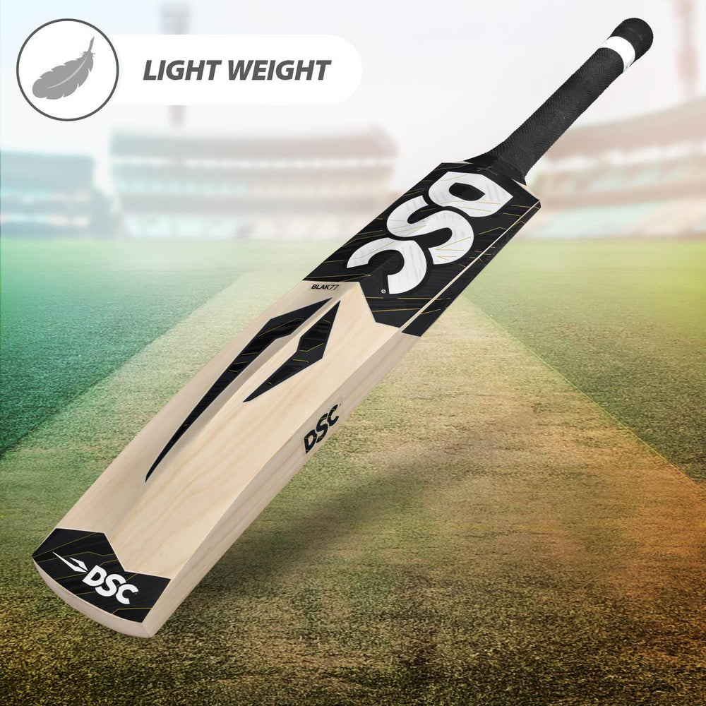 DSC Blak 77 Kashmir Willow Cricket Bat | Size 6 | Extended Power Zone, Cushioned Grip | Handcrafted - Best Price online Prokicksports.com