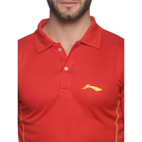 Li-Ning APLK397 Badminton Collar T-Shirt | Turbo Dri Air Dry Polyester, Breathable & Sweat-Wicking | Half Sleeve, Regular Fit - Best Price online Prokicksports.com
