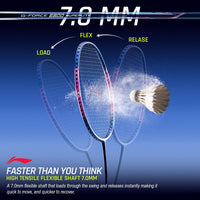 Li-Ning G-Force 6800 Superlite Unstrung Badminton Racquet, 5U G6 | Head Heavy, Flexible Shaft, Dynamic Optimum Frame