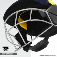 DSC Scud MS Cricket Helmet | Fixed Spring Steel Grill, Double Layered Shell | Adjustable Fit | Size S