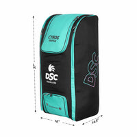 DSC Cynos Duffle Cricket Kit Bag with Wheels | Large Cricket Equipment Bag | Holds 5 Bats, Tractor Wheels, Shoulder Straps - Best Price online Prokicksports.com