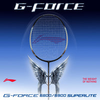 Li-Ning G-Force 6800 Superlite Unstrung Badminton Racquet, 5U G6 | Head Heavy, Flexible Shaft, Dynamic Optimum Frame