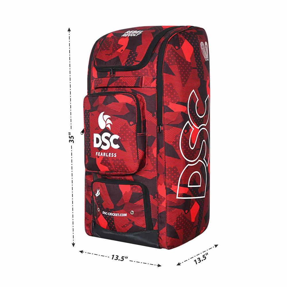 DSC Rebel Revolt Duffle Cricket Kit Bag | Large Cricket Equipment Bag | Holds 3 Bats, Ventilated Shoe Compartment - Best Price online Prokicksports.com
