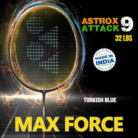 YONEX Astrox Attack 9 Strung Badminton Racquet | Head-Heavy Power | Isometric Head | Graphite Shaft | G4 Grip (4U) - Best Price online Prokicksports.com