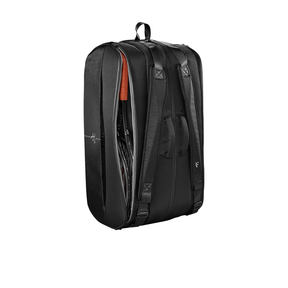 Wilson RF Tournament 15PK Tennis Racquet Bag – WR8032701001 - Black | Premium Federer Edition Bag with Thermoguard, Ample Storage & Pro-Level Design - Best Price online Prokicksports.com