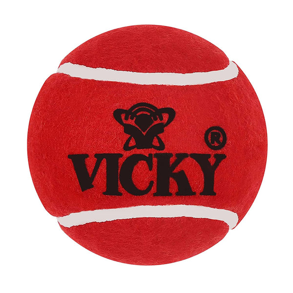 Vicky Cricket Tennis Ball Pack of 6, Maroon