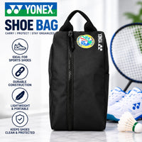 Yonex SUNR 2245 Sports Shoe Bag | Lightweight Polyester Carry Bag, Zippered Main Compartment, Top Carry Handle, Compact Footwear Storage for Badminton, Court & Training Shoes