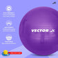 Vector X Unisex Anti Burst Gym Ball With Free Foot Pump | Swiss Exercise & Birthing Ball for Workout & Rehabilitation - Best Price online Prokicksports.com