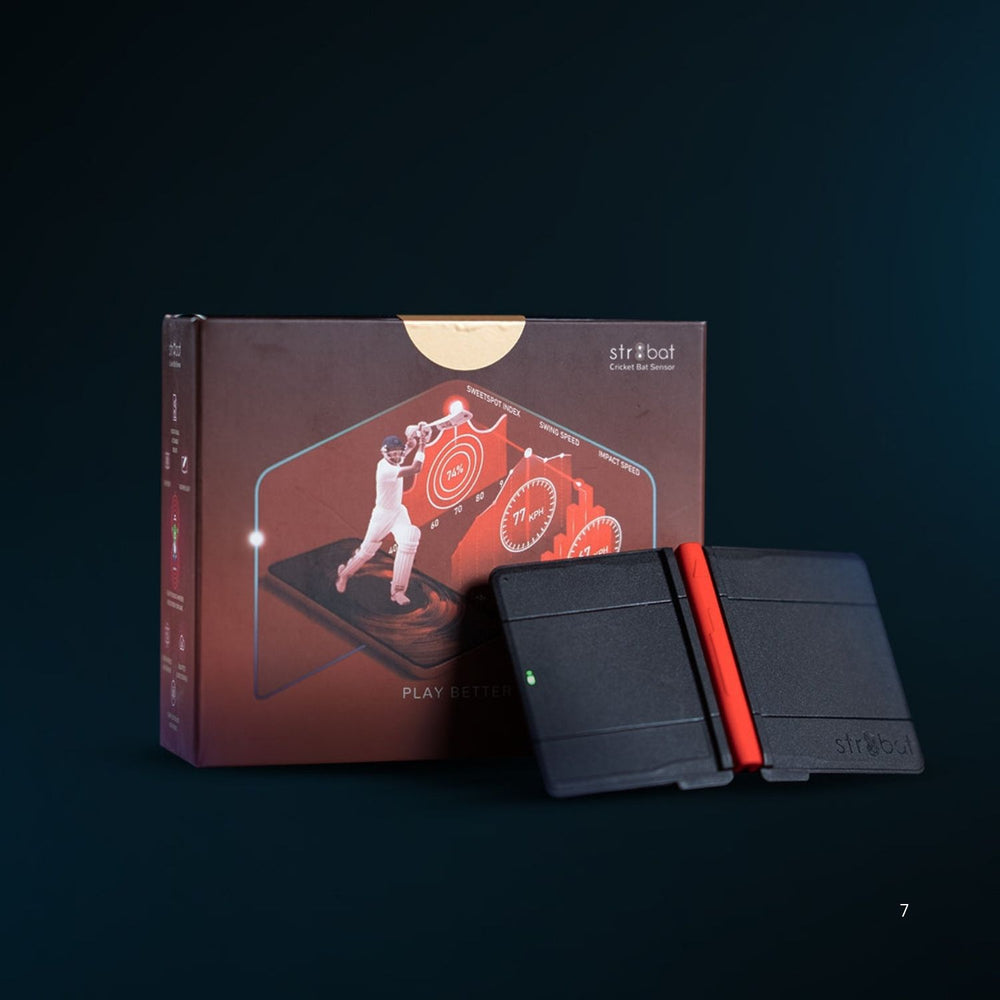 Str8bat Cricket Bat Sensor – Motion Tracker for Bat Speed, Swing Angle & Timing | Smart Batting Practice Device | Cricket Shot Analysis Tool for Players & Coaches - Best Price online Prokicksports.com