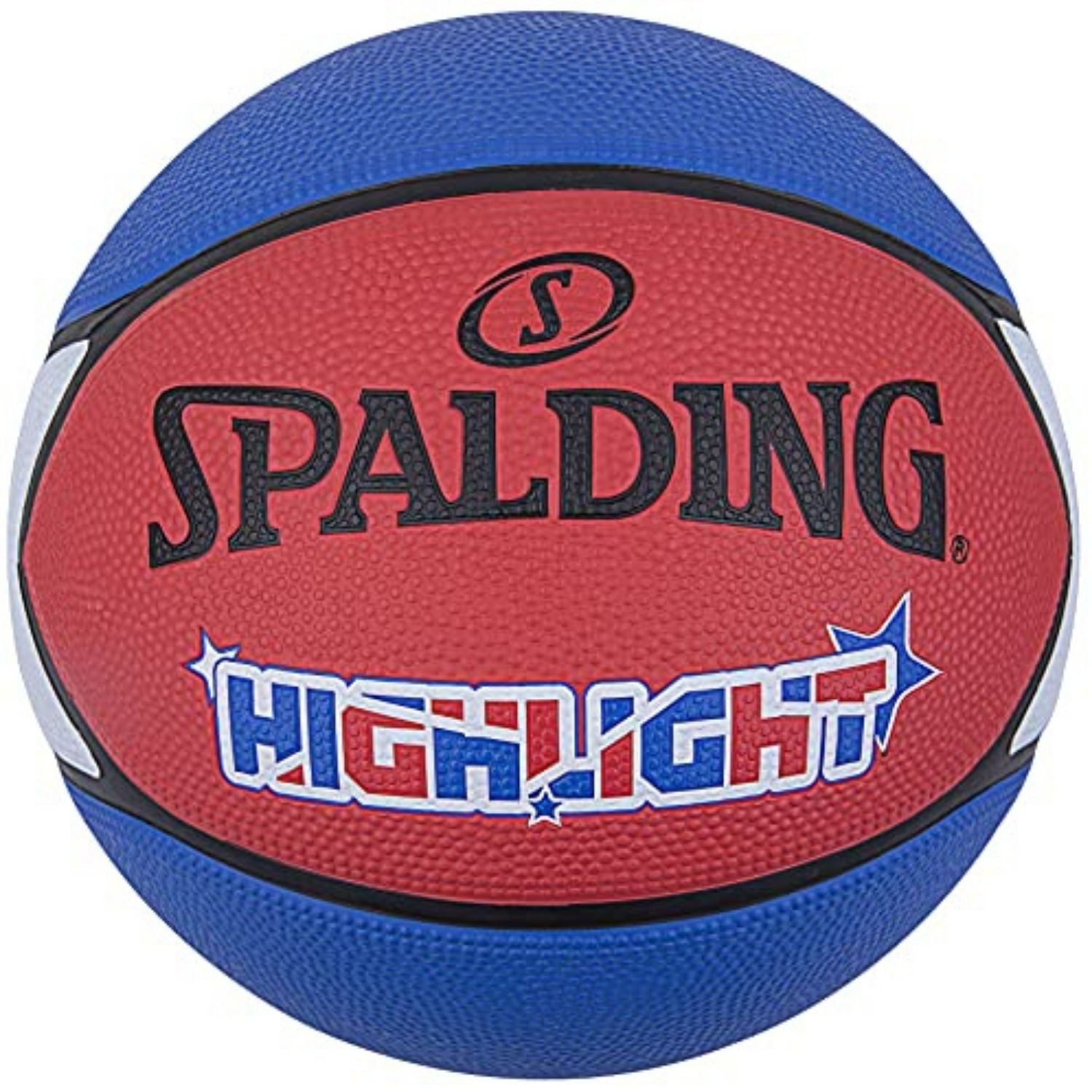 Spalding Highlight Rubber Basketball – Size 7 (29.5), Full Pebbled All‑Surface Grip, Indoor/Outdoor Training & Match Ball - Best Price online Prokicksports.com