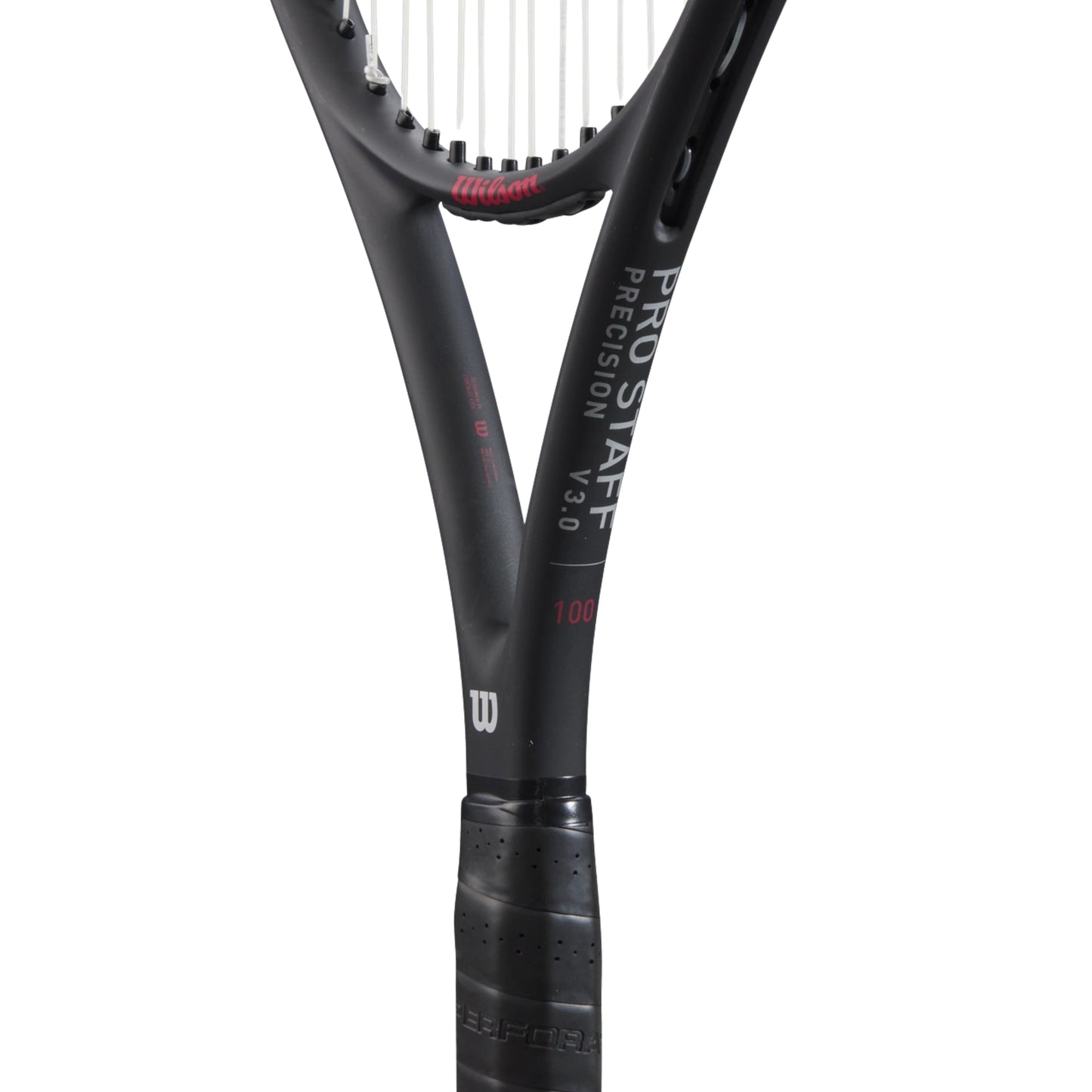 Wilson PRO Staff Precision 100 Strung Tennis Racquet (L3 - 4 3/8) Black/Silver/Red | 305g Performance Racquet - Best Price online Prokicksports.com