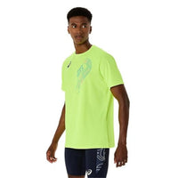 ASICS Track Graphic Short Sleeve Top & Armsleeves for Men | Breathable Training Tee with Arm Support - Best Price online Prokicksports.com